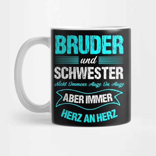 Bruder und Schwester Herz an Herz by HBfunshirts